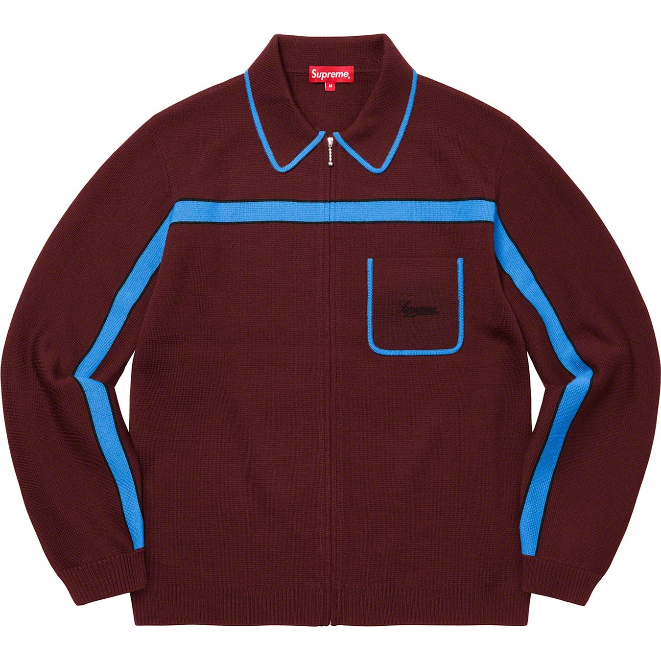 Chest Stripe Zip Up Cardigan view 10